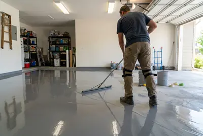 The base coat pour